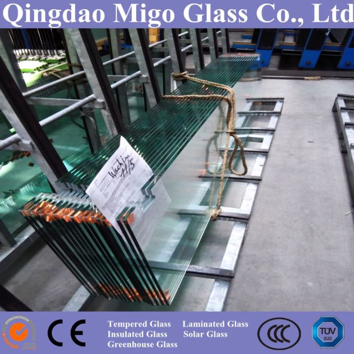 구멍이있는 강화 유리 도어