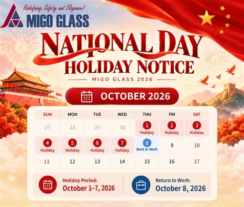 MIGO Glass 2026 중국 국경일 공휴일 공지