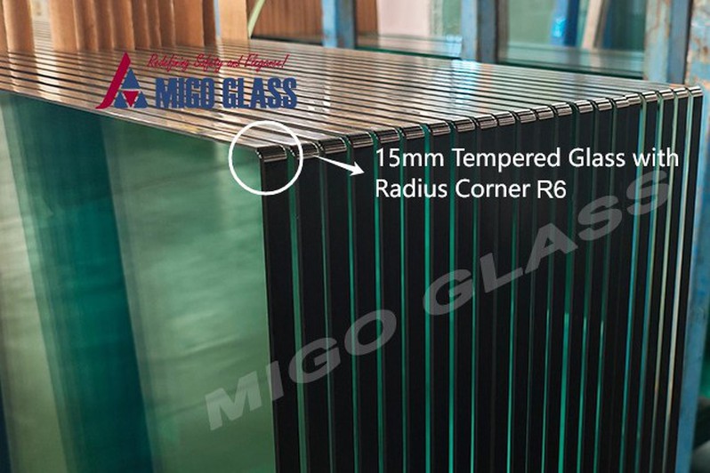 Tempered railing glass Tempered railing glass