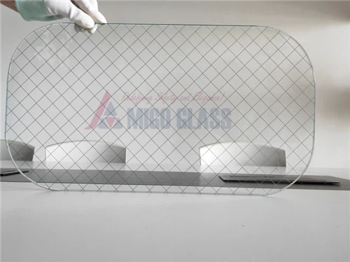 90분 내화 등급 광택 철선 유리