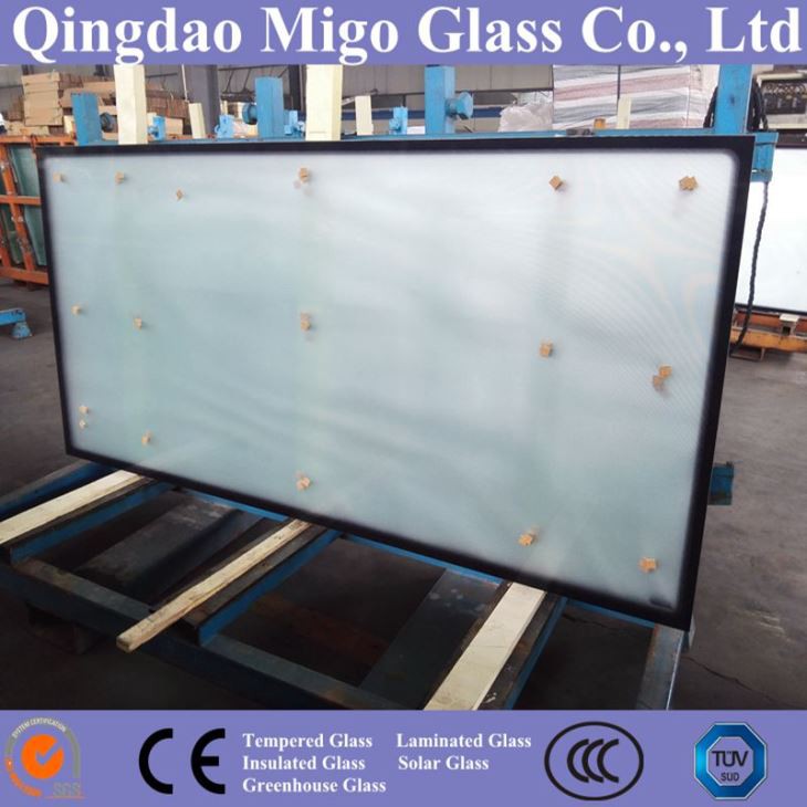 solar collector glass with black dots frame 