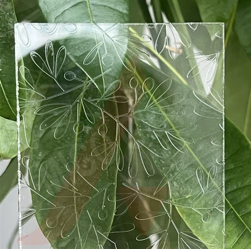 산성 에칭 맞춤형 무늬 유리