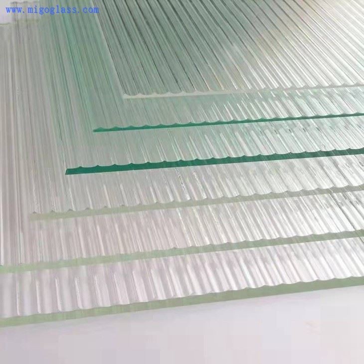 Detail of shower door glass